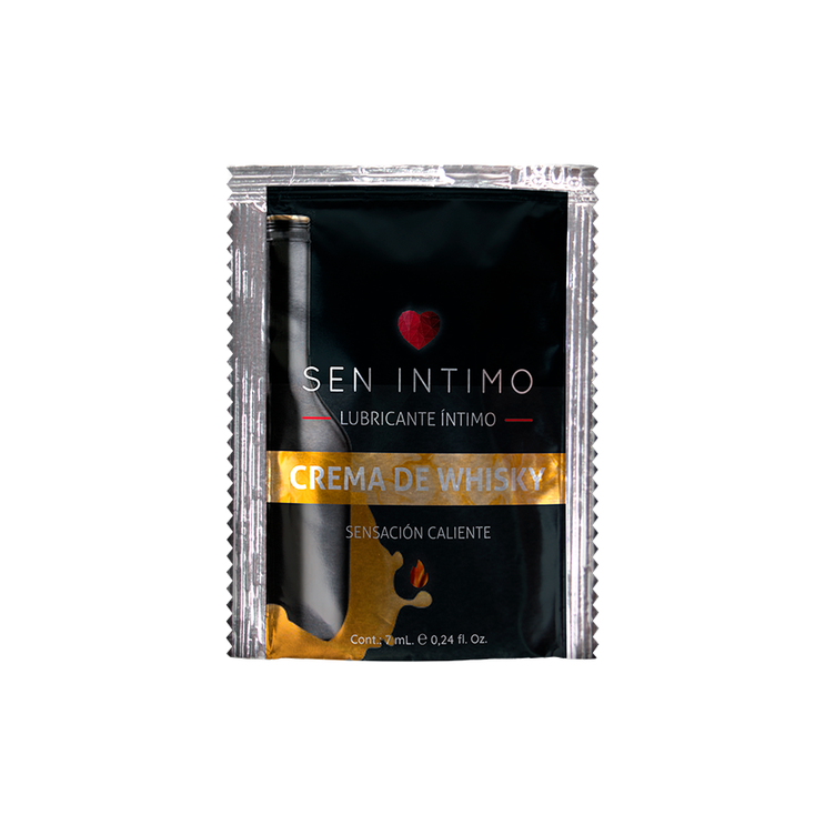 Lubricante Íntimo Crema de Whisky Sachet Sensación Caliente Sen Íntimo 7 ml