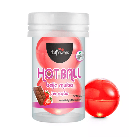 Bolas Excitantes Comestibles Chocolate y Fresa Hot Ball