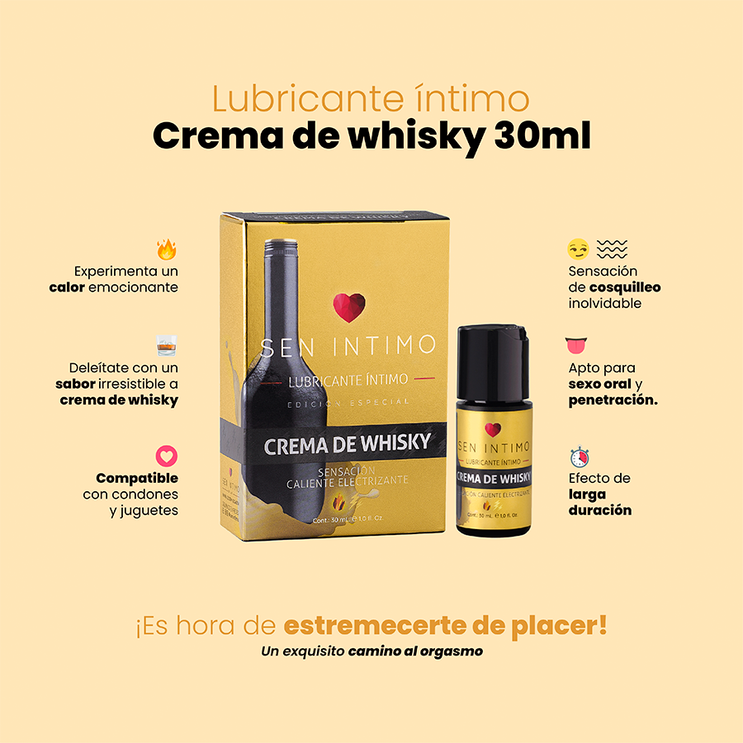 Lubricante Íntimo Crema de Whisky Sensación Caliente Electizante Sen Íntimo 30 ml