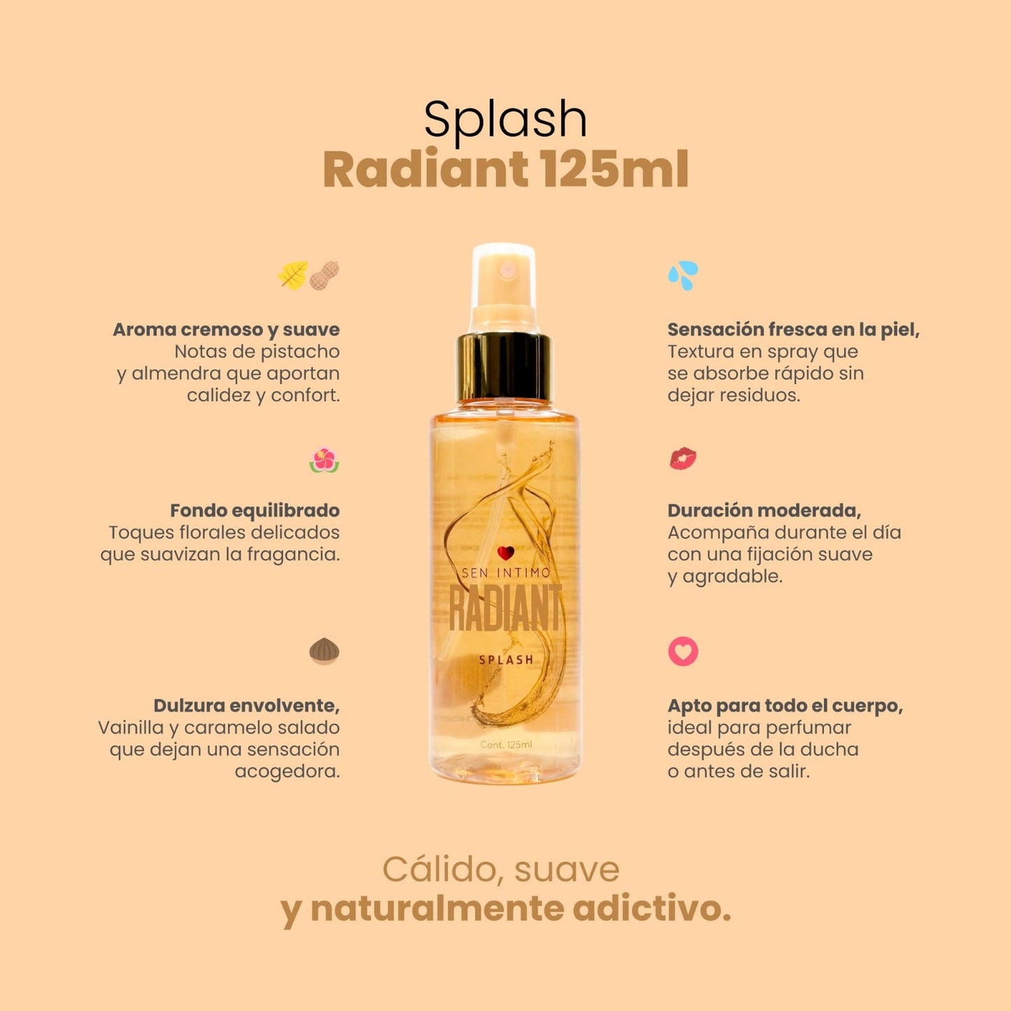 Splash Radiant Sen Íntimo 125 ml