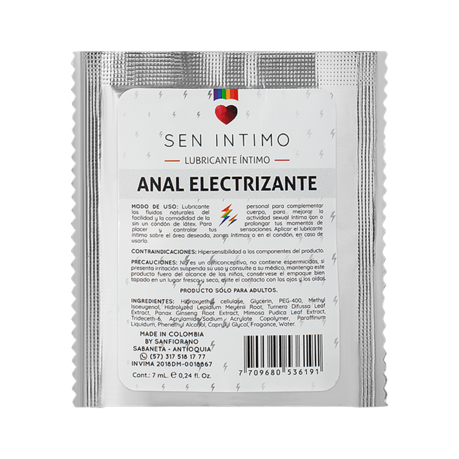 Lubricante Anal Electrizante Sen Íntimo 7ml