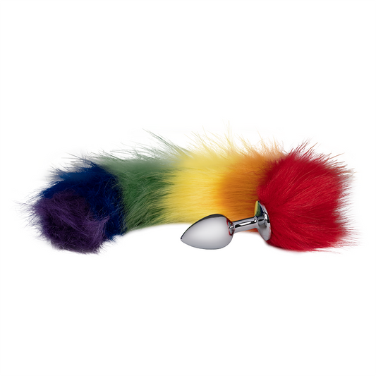 Plug Anal Cola de Zorro Arcoiris