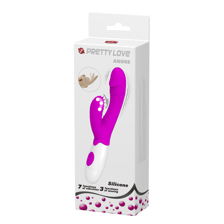 Vibrador Balín Punto G con Estimulador  de Clítoris Andre