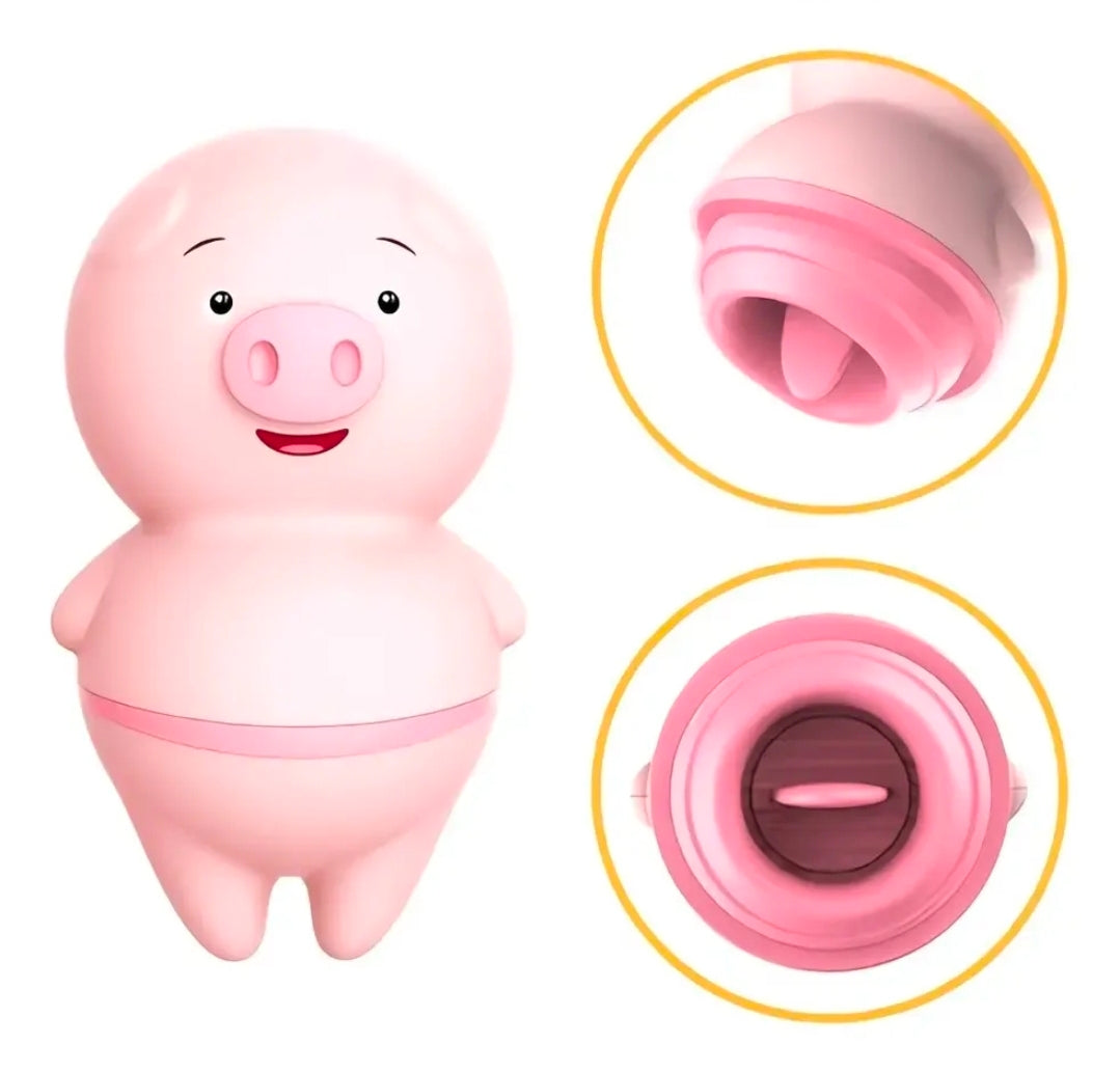 Mini vibrador Cerdito con Lengua