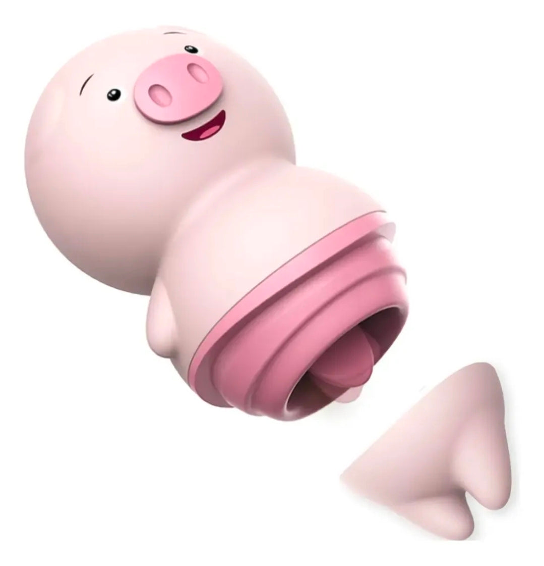 Mini vibrador Cerdito con Lengua