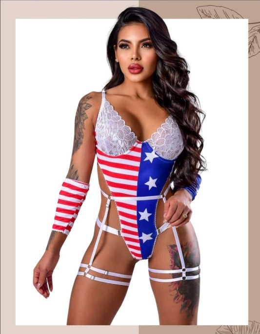 Body con Ligueros USA Ref: 2010