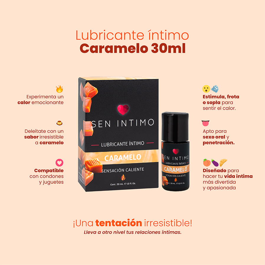 Lubricante Íntimo Caramelo Sensación Caliente Sen Íntimo 30 ml